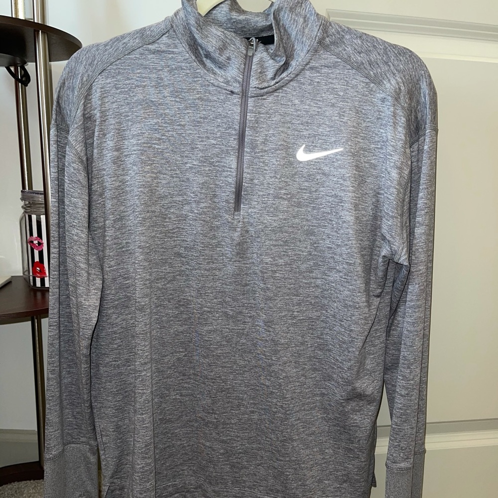 Women’s gray Nike quarterzip
